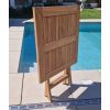 70cm Teak Square Folding Table with 2 Classic Folding Chairs / Armchairs - 7