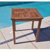 70cm Teak Square Fixed Table with 2 Classic Folding Chairs / Armchairs - 5