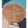 80cm Teak Circular Folding Table  - 3