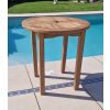 70cm Teak Circular Fixed Table - 2