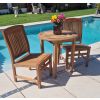 70cm Teak Circular Fixed Table with 2 Marley Chairs / Armchairs - 2