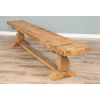 2.4m Reclaimed Elm Pedestal Dining Table with 2 Backless Benches - 8