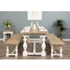 2.4m Ellena Dining Table with 2 Backless Benches - 1