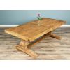 2.4m Reclaimed Elm Pedestal Dining Table - Extra Wide - 1