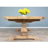 2.4m Reclaimed Elm Pedestal Dining Table with 10 Cross Back Dining Chairs  - 5