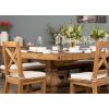 2.4m Reclaimed Elm Pedestal Dining Table - Extra Wide - 2