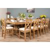 2.4m Reclaimed Elm Pedestal Dining Table with 10 Cross Back Dining Chairs  - 0