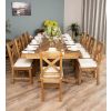 2.4m Reclaimed Elm Pedestal Dining Table with 10 Cross Back Dining Chairs  - 1