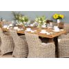 2.4m Reclaimed Elm Pedestal Dining Table with 8 Donna Armchairs - 3