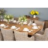 2.4m Reclaimed Elm Pedestal Dining Table with 8 Donna Armchairs - 4