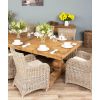 2.4m Reclaimed Elm Pedestal Dining Table with 8 Donna Armchairs - 1