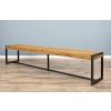 2.4m Reclaimed Teak Urban Fusion Cross Dining Table with One Backless Bench and 3 Scandi Armchairs - 17