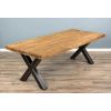 2.4m Reclaimed Teak Urban Fusion Cross Dining Table with 8 Latifa Dining Chairs  - 10