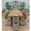 2.4m Reclaimed Teak Urban Fusion Cross Dining Table with 8 Stackable Zorro Chairs  - 6