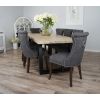 2.4m Industrial Chic Cubex Dining Table with Black Legs & 8 Windsor Ring Back Chairs - 1