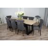 2.4m Industrial Chic Cubex Dining Table with Black Legs & 8 Windsor Ring Back Chairs - 0