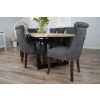 2.4m Industrial Chic Cubex Dining Table with Black Legs & 8 Windsor Ring Back Chairs - 4