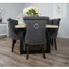 2.4m Industrial Chic Cubex Dining Table with Black Legs & 8 Windsor Ring Back Chairs - 5