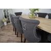 2.4m Industrial Chic Cubex Dining Table with Black Legs & 8 Windsor Ring Back Chairs - 7