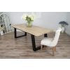 2.4m Industrial Chic Cubex Dining Table with Black Legs & 8 Windsor Ring Back Chairs - 9