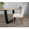 2.4m Industrial Chic Cubex Dining Table with Black Legs & 8 Windsor Ring Back Chairs - 11