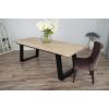2.4m Industrial Chic Cubex Dining Table with Black Legs & 8 Windsor Ring Back Chairs - 12