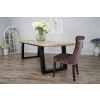 2.4m Industrial Chic Cubex Dining Table with Black Legs & 8 Windsor Ring Back Chairs - 13