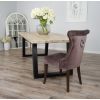 2.4m Industrial Chic Cubex Dining Table with Black Legs & 8 Windsor Ring Back Chairs - 14