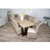 2.4m Industrial Chic Cubex Dining Table with Black Legs & 6 Latifa Chairs   - 1