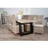 2.4m Industrial Chic Cubex Dining Table with Black Legs & 6 Latifa Chairs   - 6