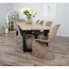 2.4m Industrial Chic Cubex Dining Table with Black Legs & 8 Stackable Zorro Chairs - 2