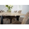 2.4m Industrial Chic Cubex Dining Table with Black Legs & 8 Stackable Zorro Chairs - 4
