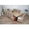 2.4m Industrial Chic Cubex Dining Table with Copper Coloured Legs & 8 Latifa Chairs - 0