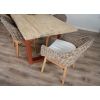 2.4m Industrial Chic Cubex Dining Table with Copper Coloured Legs & 6 Scandi Armchairs - 4