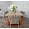 2.4m Industrial Chic Cubex Dining Table with Copper Coloured Legs & 6 Scandi Armchairs - 2