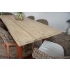 2.4m Industrial Chic Cubex Dining Table with Copper Coloured Legs & 6 Scandi Armchairs - 7