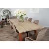 2.4m Industrial Chic Cubex Dining Table with Copper Colured Legs & 8 Stackable Zorro Chairs - 3