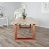 2.4m Industrial Chic Cubex Dining Table with Copper Coloured Legs & 6 Scandi Armchairs - 9