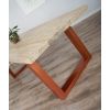 2.4m Industrial Chic Cubex Dining Table - Copper Coloured Legs - 4