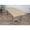 2.4m Industrial Chic Cubex Dining Table - Stainless Steel Legs - 2