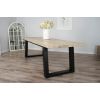 2.4m Industrial Chic Cubex Dining Table - Black Legs - 2