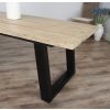 2.4m Industrial Chic Cubex Dining Table with Black Legs & 8 Stackable Zorro Chairs - 7
