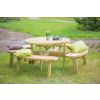 Swedish Redwood 8 Seat Round Picnic Bench - 0