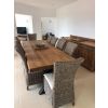 3m Reclaimed Teak Urban Fusion Cross Dining Table with 10 Latifa Dining Chairs  - 20