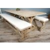 2.4m Farmhouse Cross Dining Table with 2 Dining Benches - 9