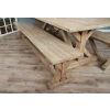 2.4m Farmhouse Cross Dining Table with 3 Donna Armchairs & 1 Backless Bench - 14