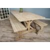 2.4m Farmhouse Cross Dining Table with 2 Dining Benches - 7