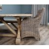 2.4m Farmhouse Cross Dining Table with 3 Donna Armchairs & 1 Backless Bench - 6