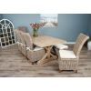 2.4m Farmhouse Cross Dining Table with 5 Latifa Chairs & 1 Backless Bench - 1
