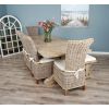 2.4m Farmhouse Cross Dining Table with 5 Latifa Chairs & 1 Backless Bench - 3